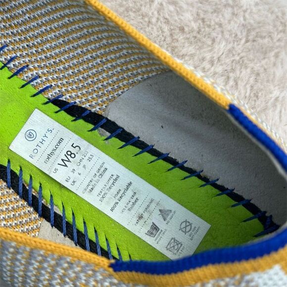 Rothy's Women's Ballet Flats Size 8.5 Multicolor Triple Stitch Casual - Picture 6 of 8